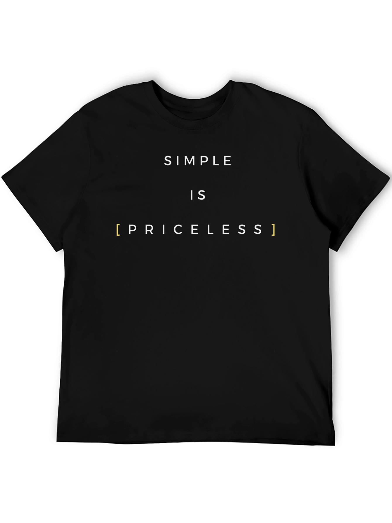 Simple is Priceless Graphic Tee - Black