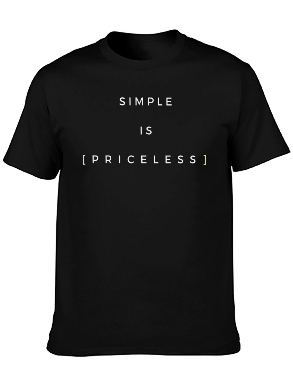 Simple is Priceless Graphic Tee - Black
