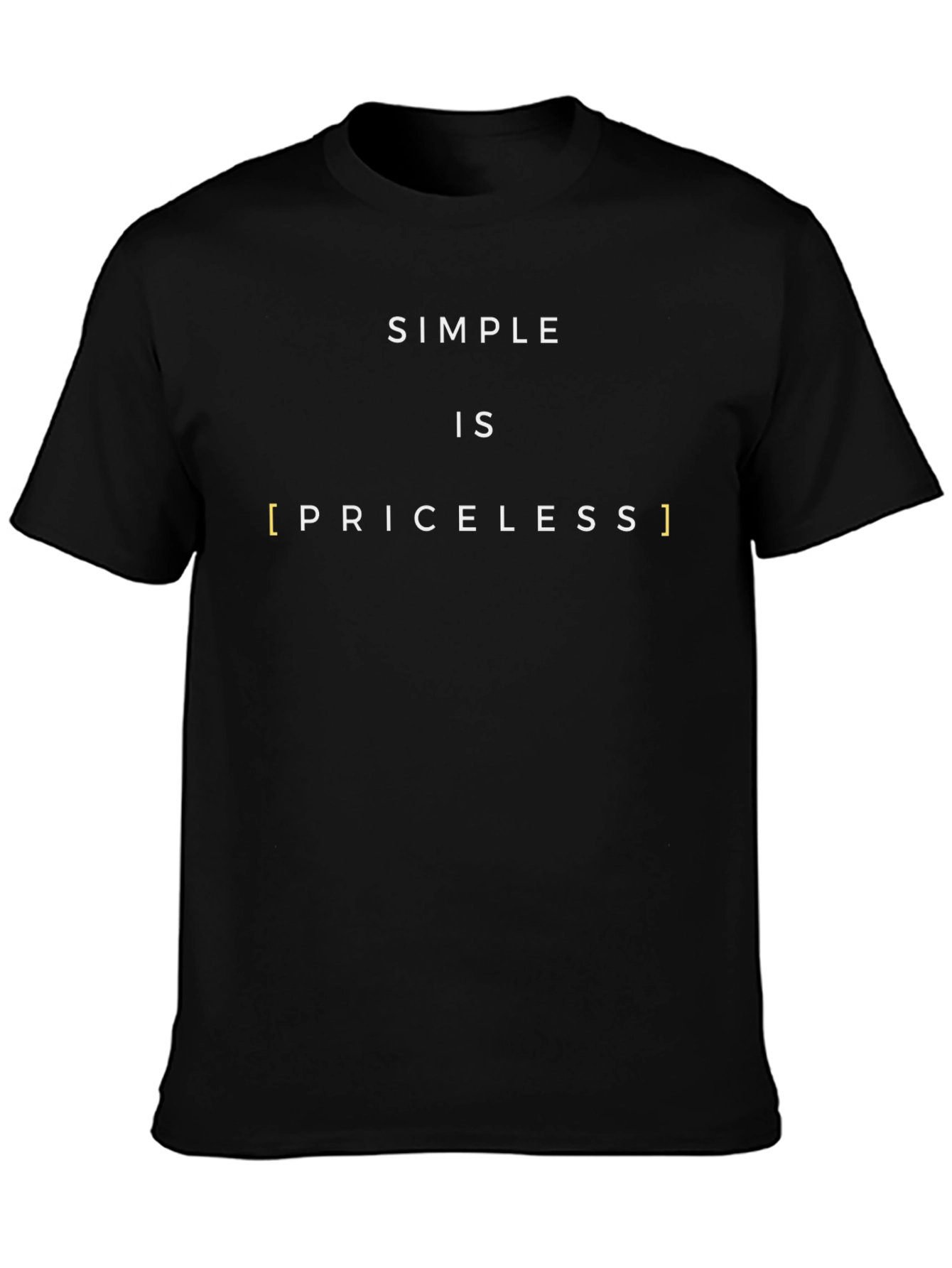 Simple is Priceless Graphic Tee - Black