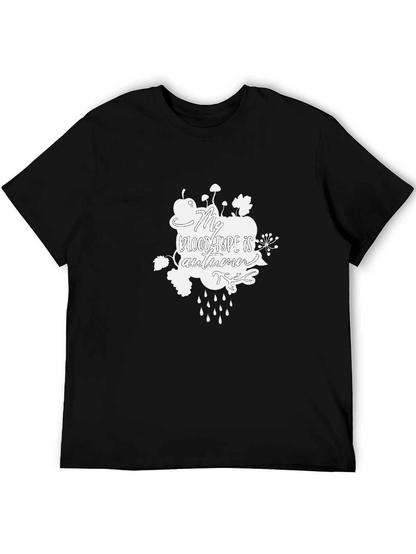 My Blood Type is Autumn Black T-Shirt