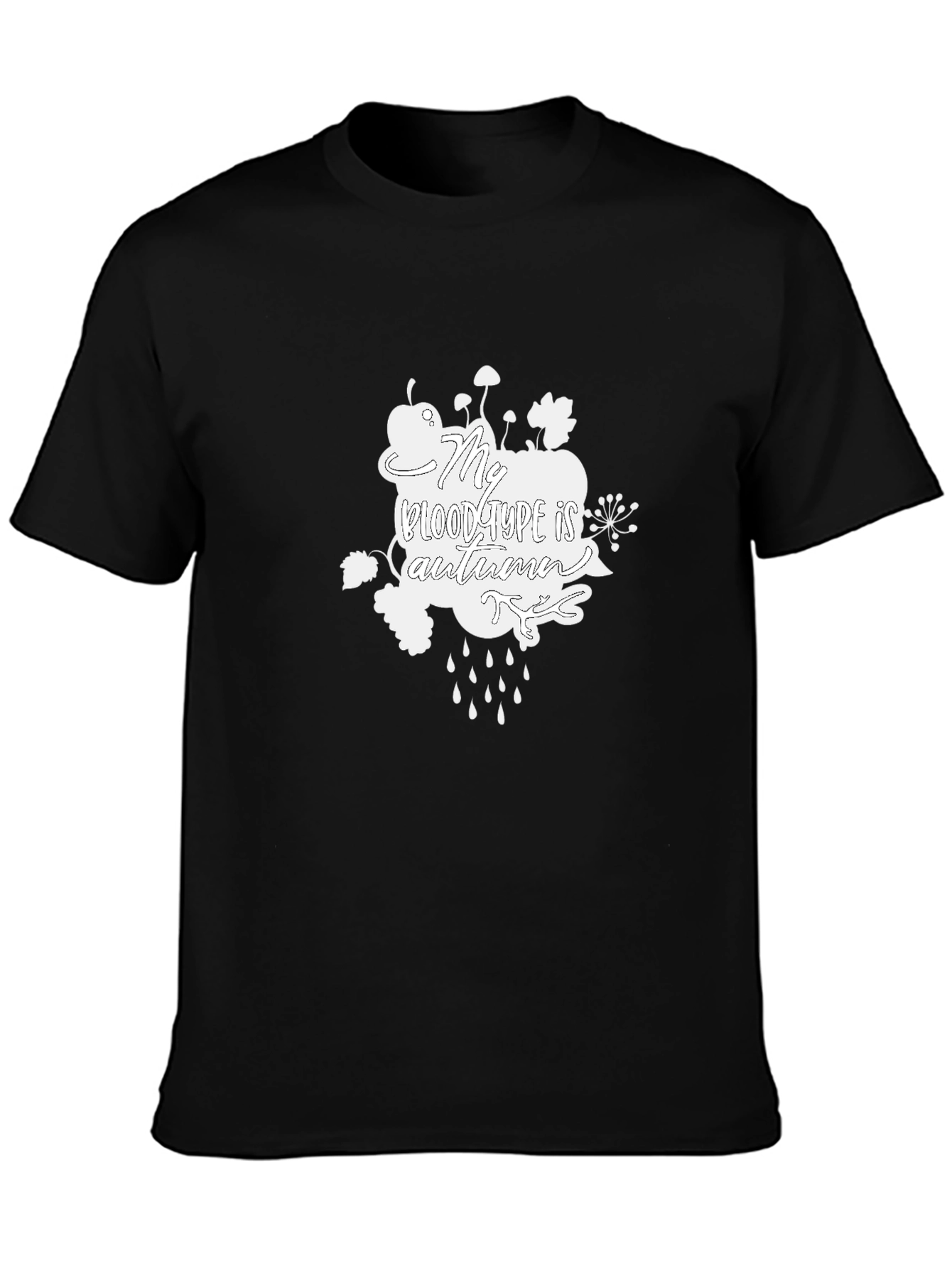 My Blood Type is Autumn Black T-Shirt