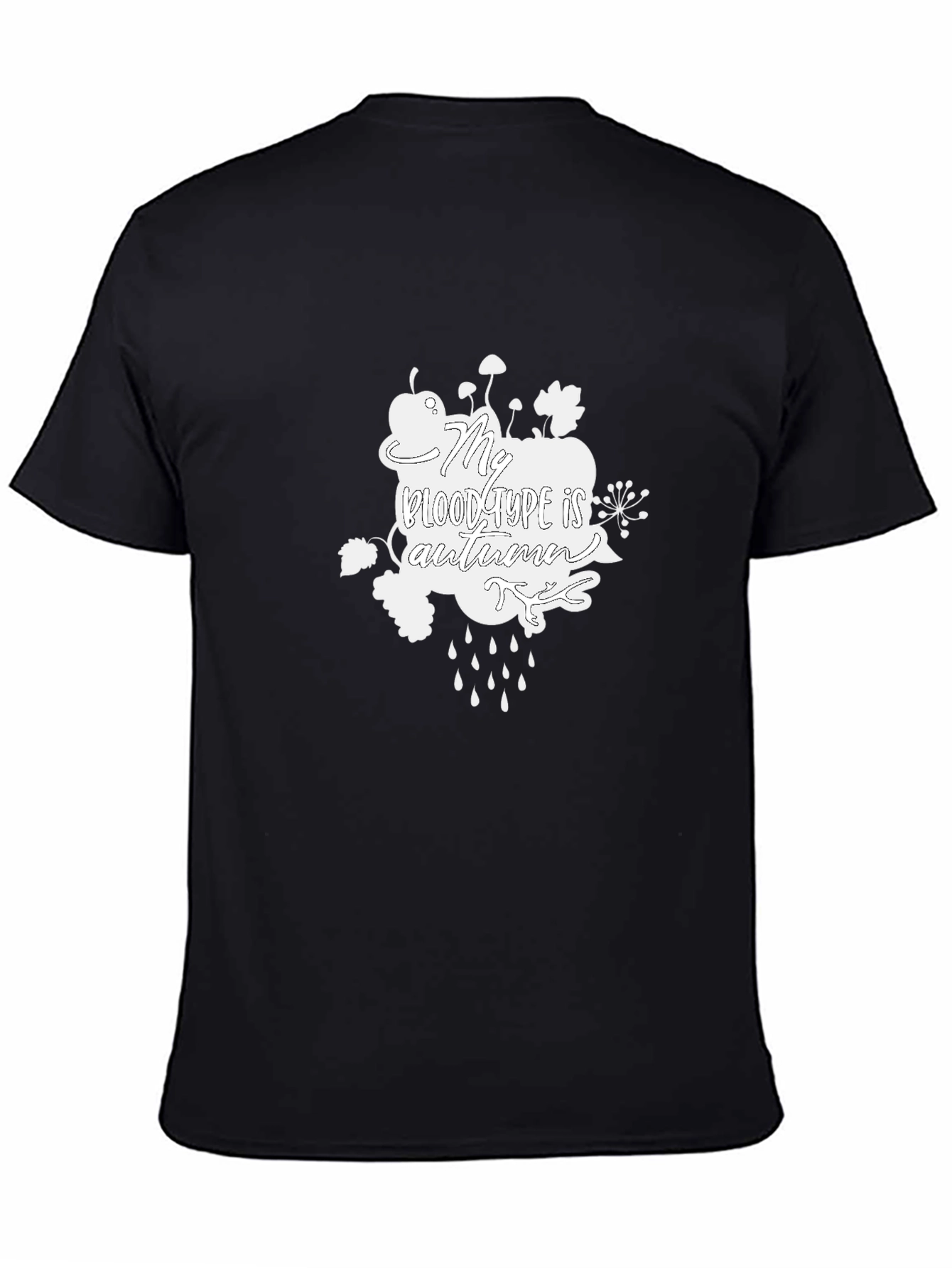 My Blood Type is Autumn Black T-Shirt