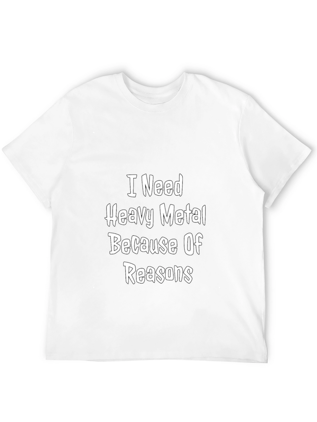 Heavy Metal Reasons Graphic Tee - Black Cotton Blend