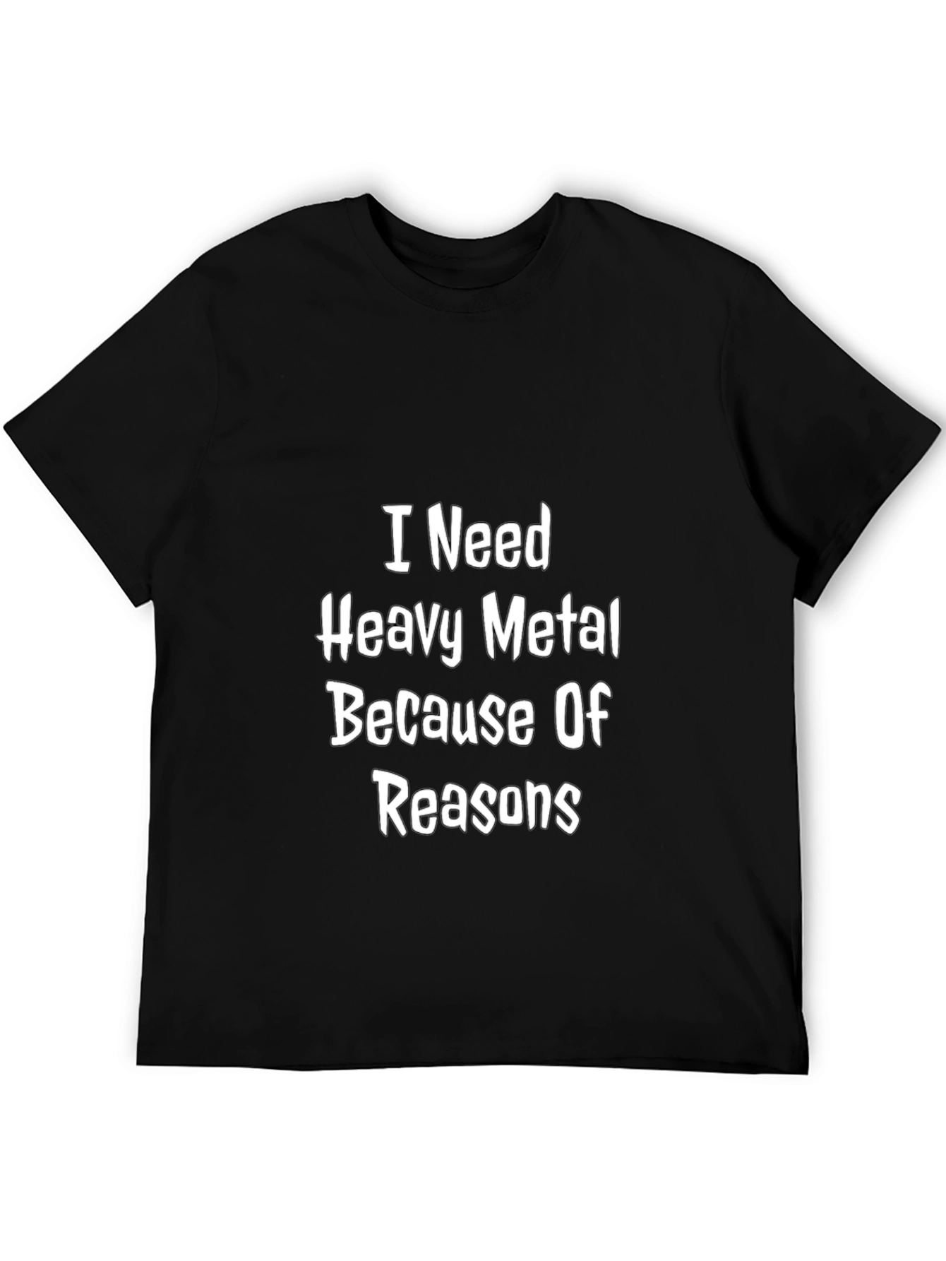 Heavy Metal Reasons Graphic Tee - Black Cotton Blend