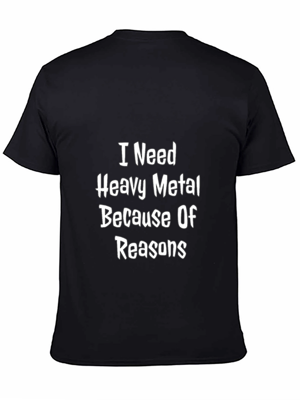 Heavy Metal Reasons Graphic Tee - Black Cotton Blend