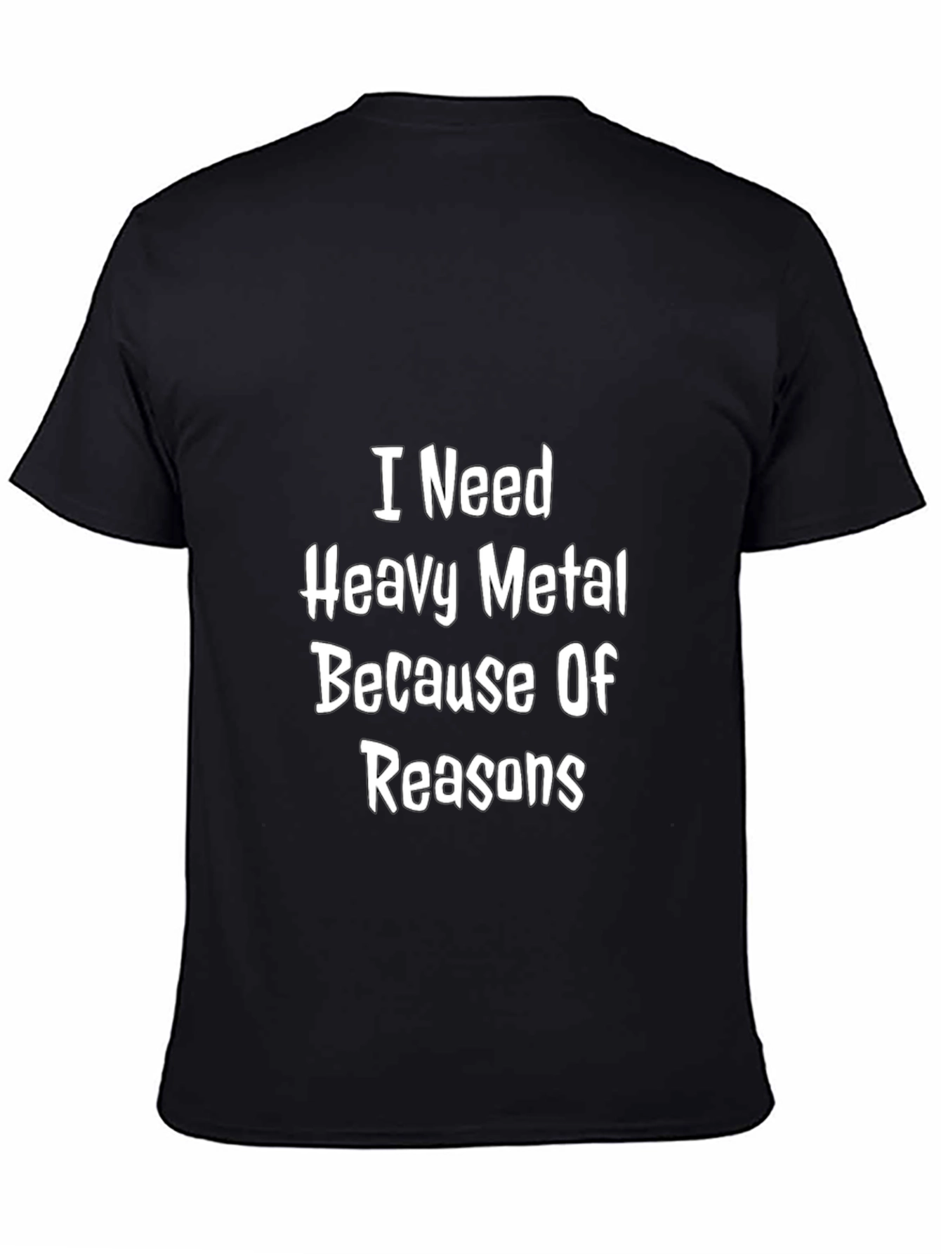 Heavy Metal Reasons Graphic Tee - Black Cotton Blend