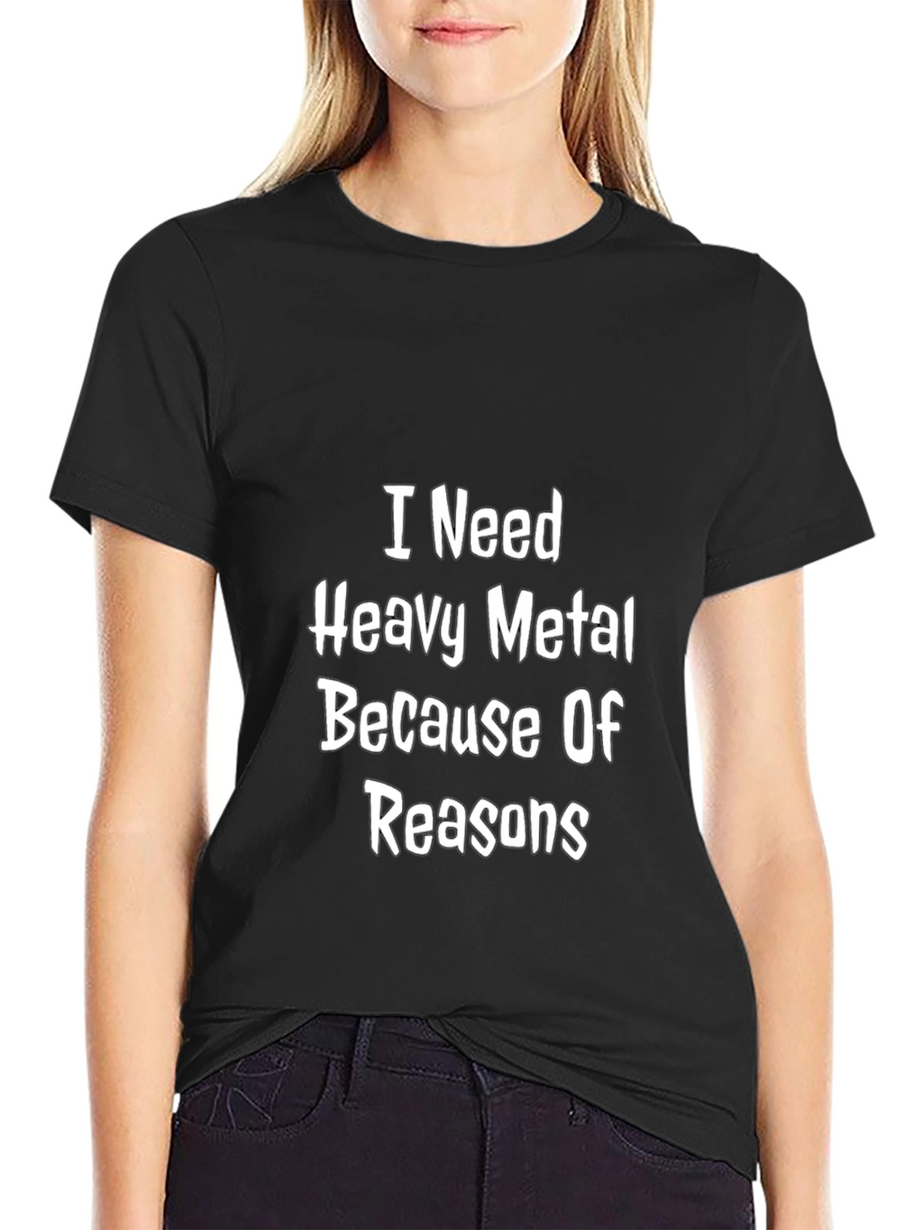Heavy Metal Reasons Graphic Tee - Black Cotton Blend