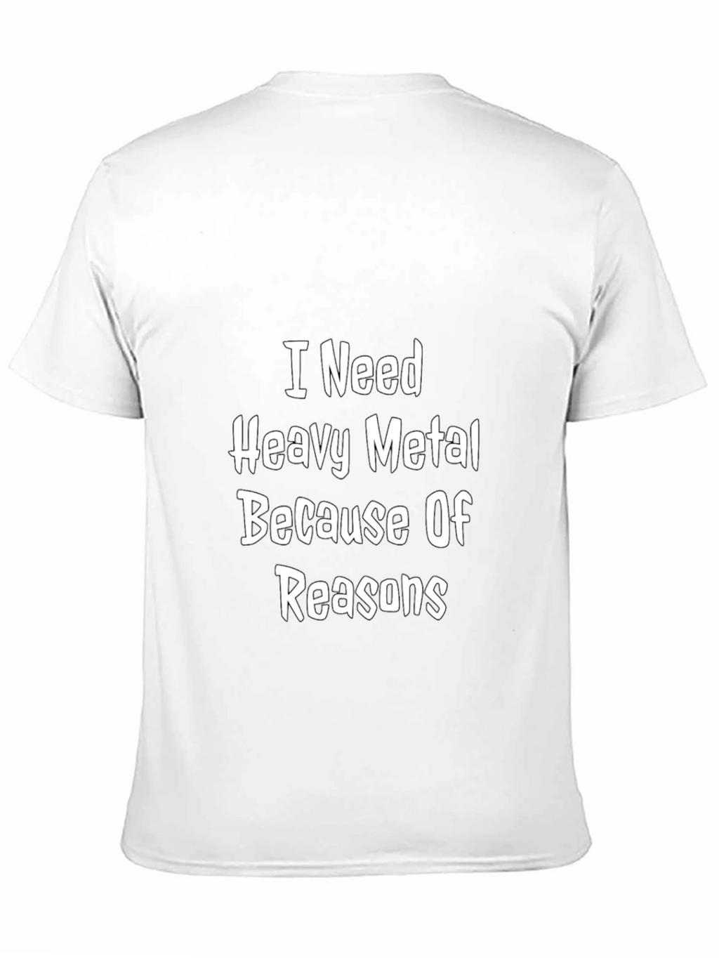 Heavy Metal Reasons Graphic Tee - Black Cotton Blend
