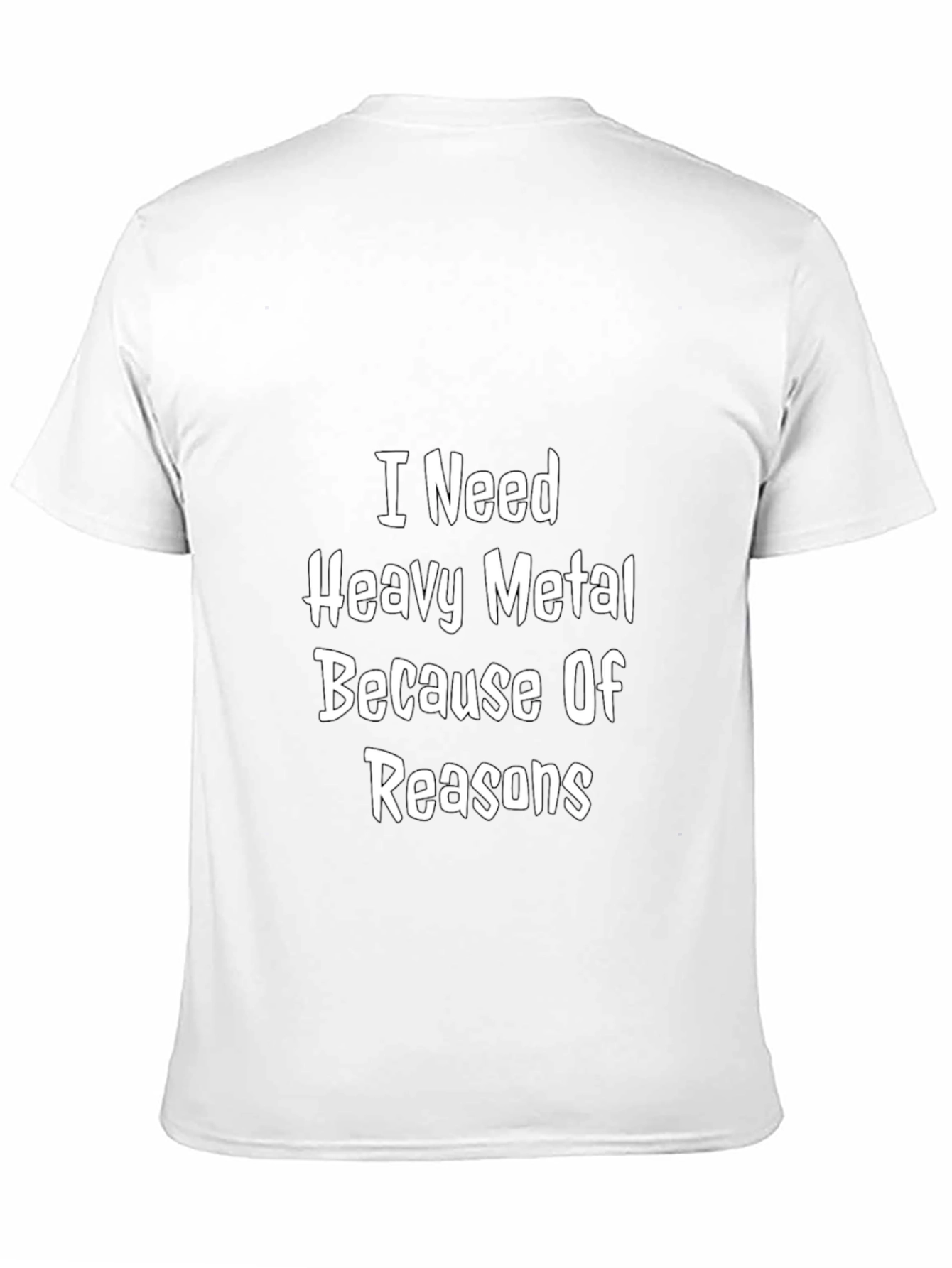 Heavy Metal Reasons Graphic Tee - Black Cotton Blend