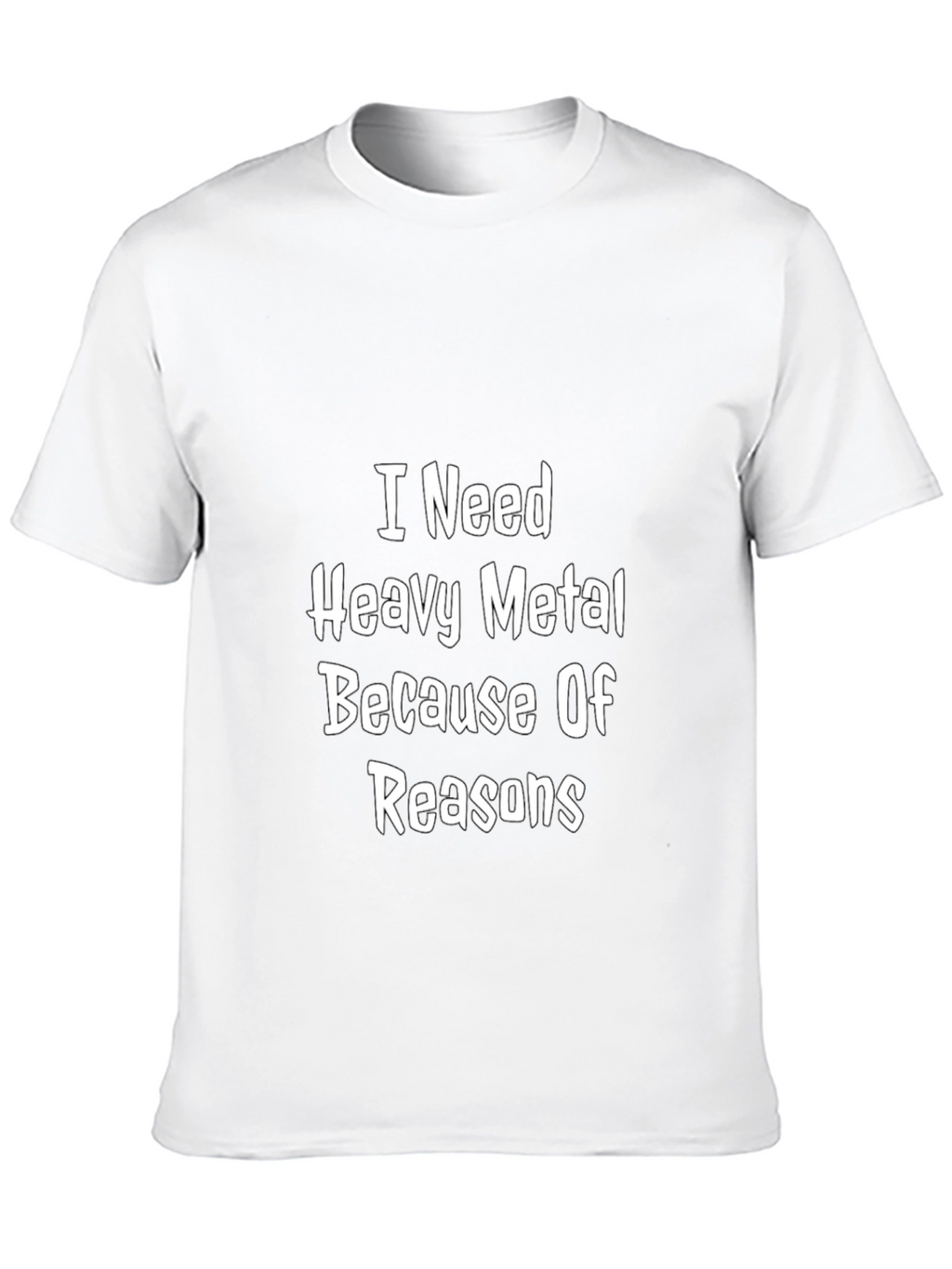 Heavy Metal Reasons Graphic Tee - Black Cotton Blend