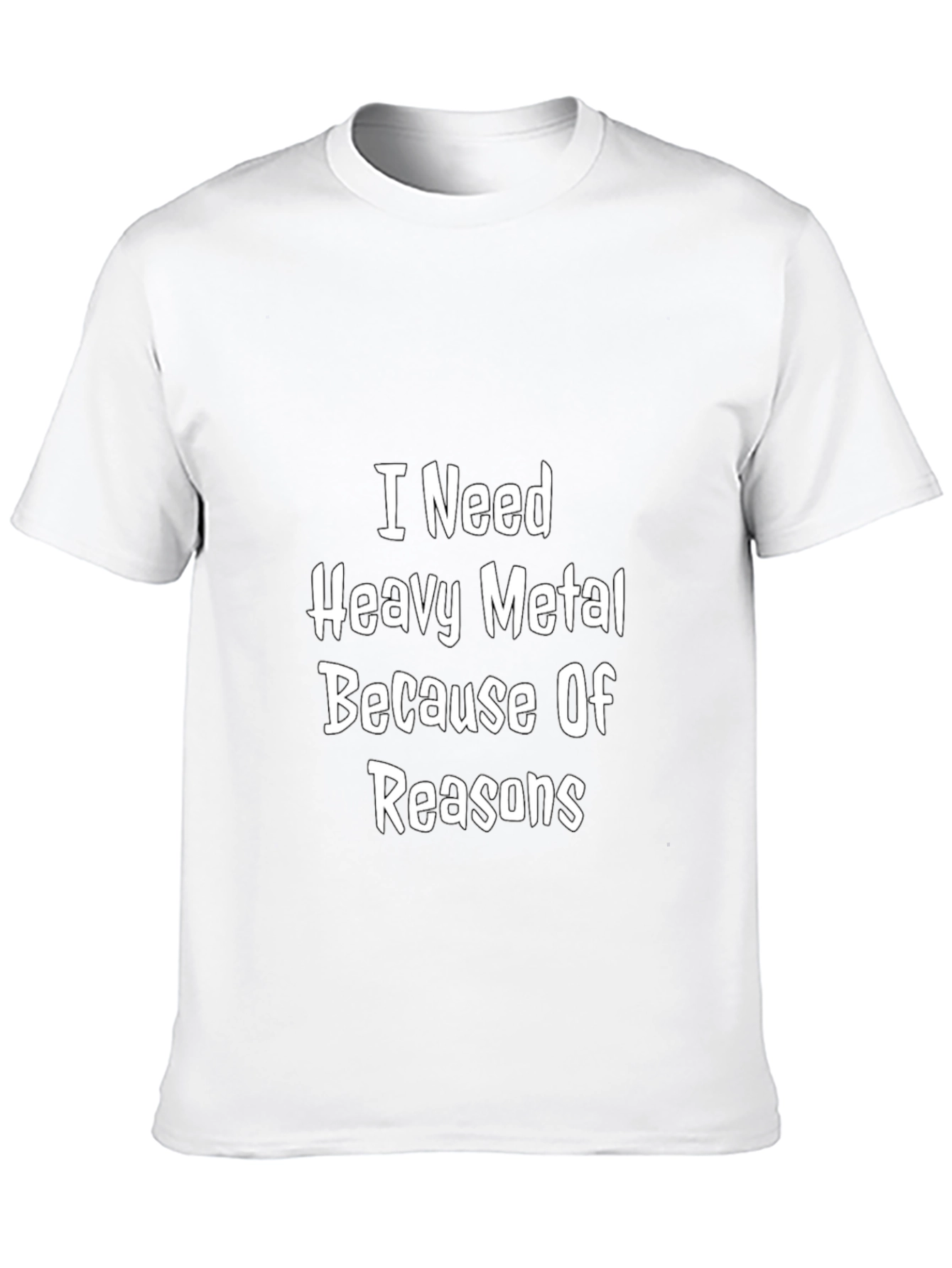Heavy Metal Reasons Graphic Tee - Black Cotton Blend