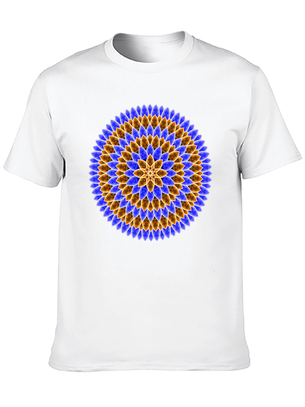 Floral Mandala Graphic Tee - Black Cotton T-Shirt