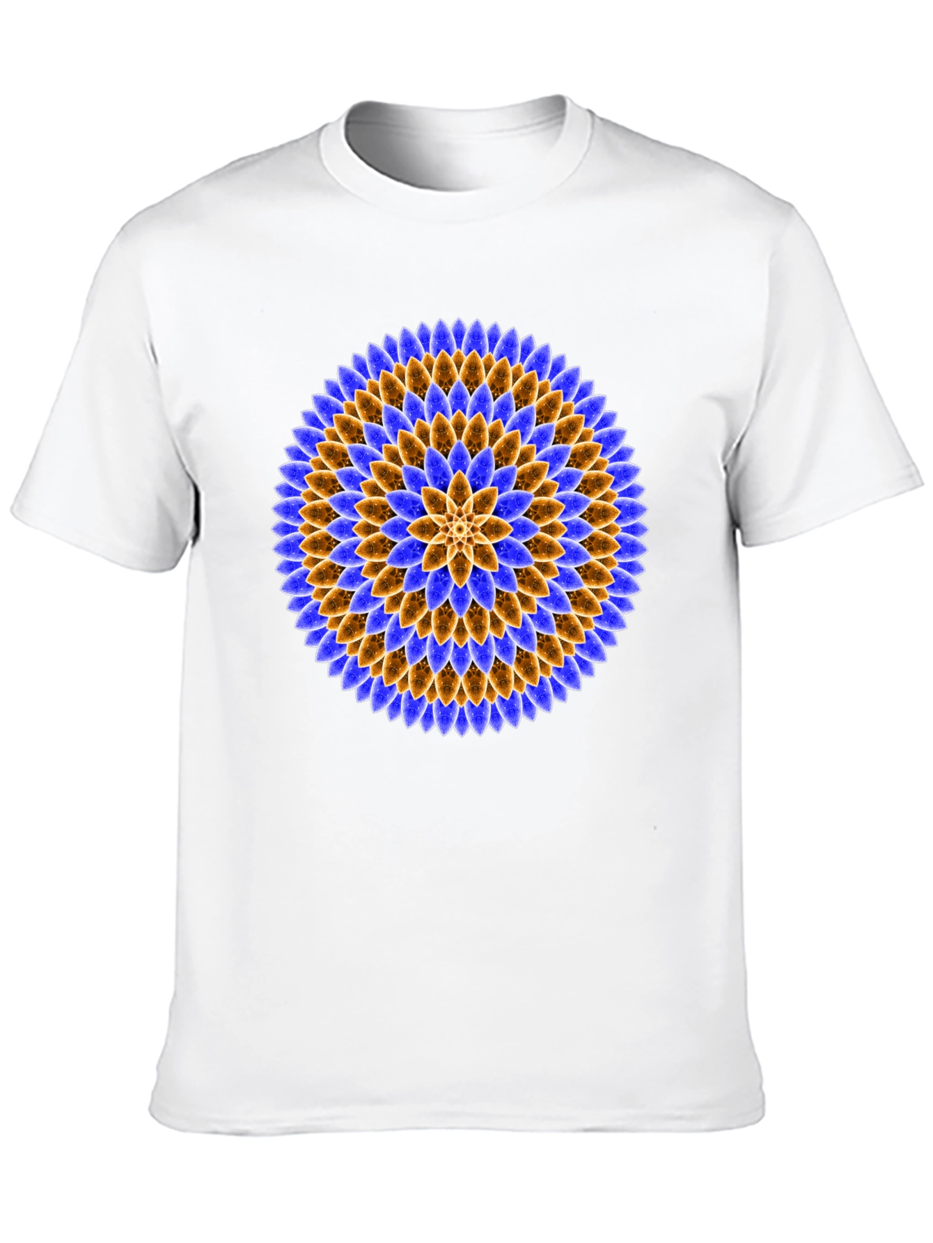 Floral Mandala Graphic Tee - Black Cotton T-Shirt