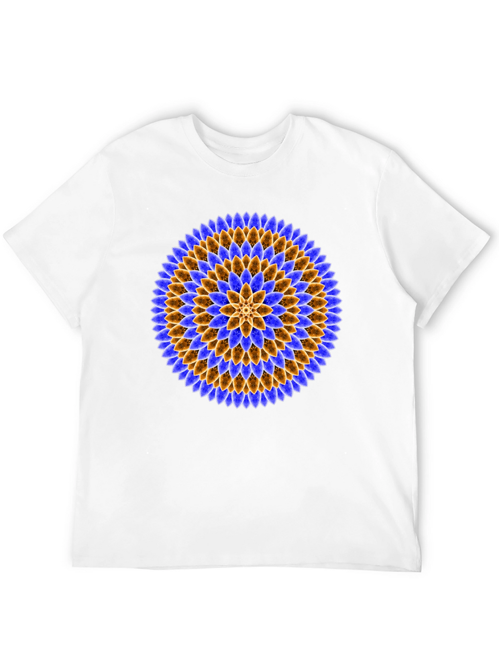 Floral Mandala Graphic Tee - Black Cotton T-Shirt