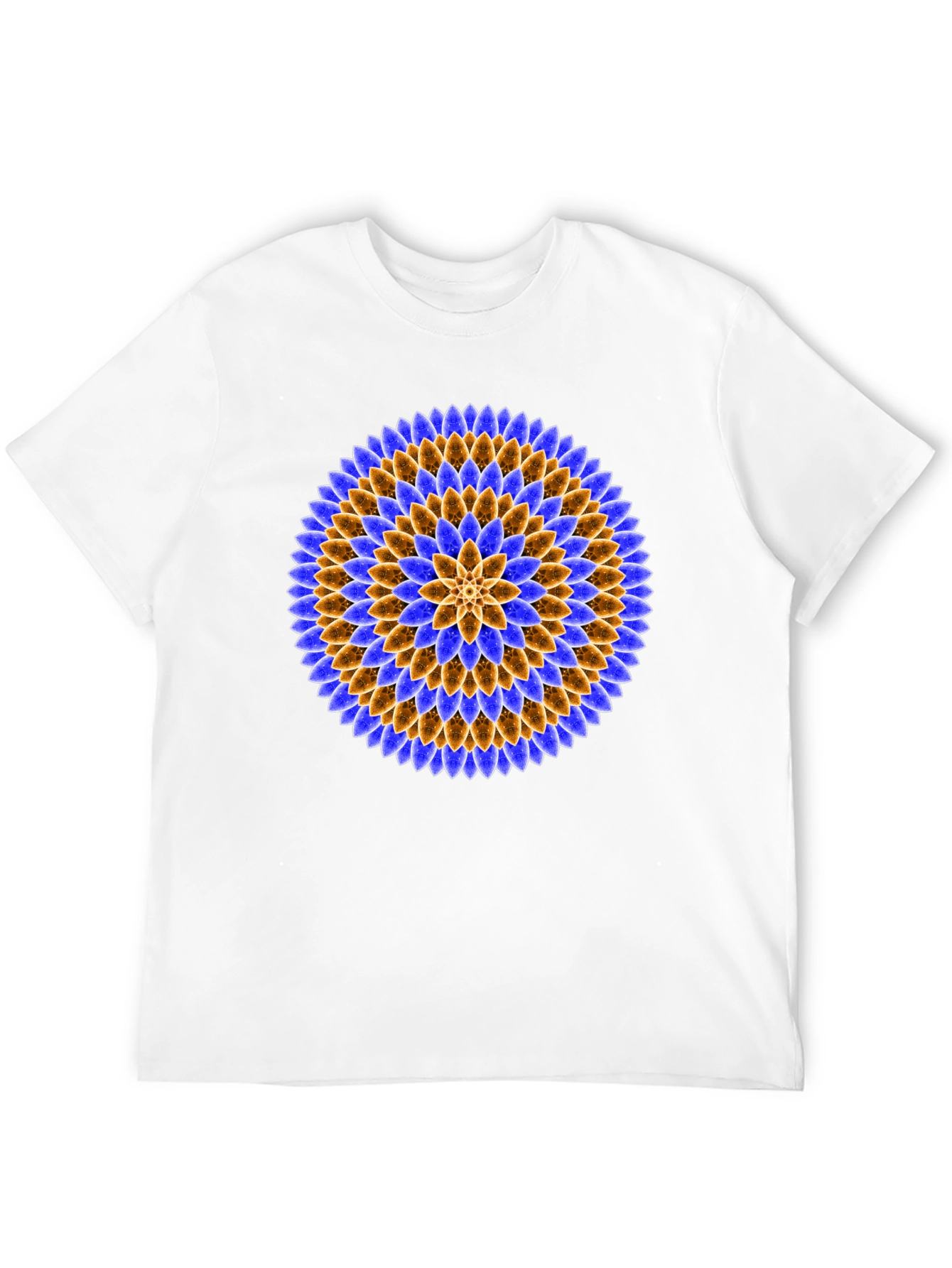 Floral Mandala Graphic Tee - Black Cotton T-Shirt