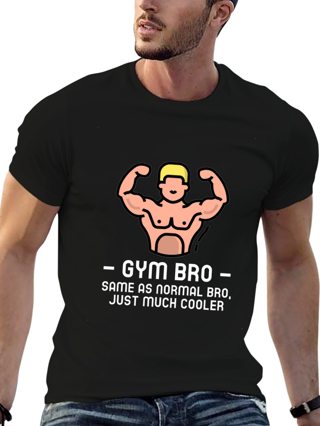 Gym Bro Graphic Tee - Cool Workout Shirt