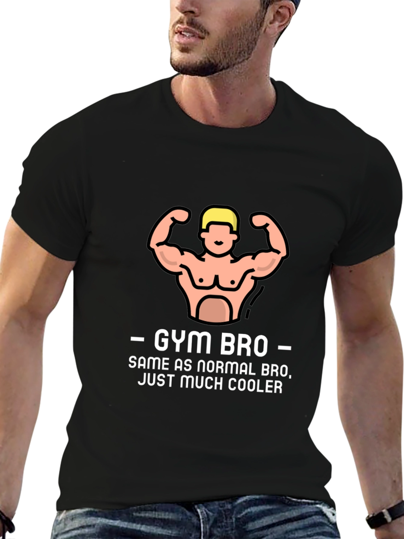 Gym Bro Graphic Tee - Cool Workout Shirt