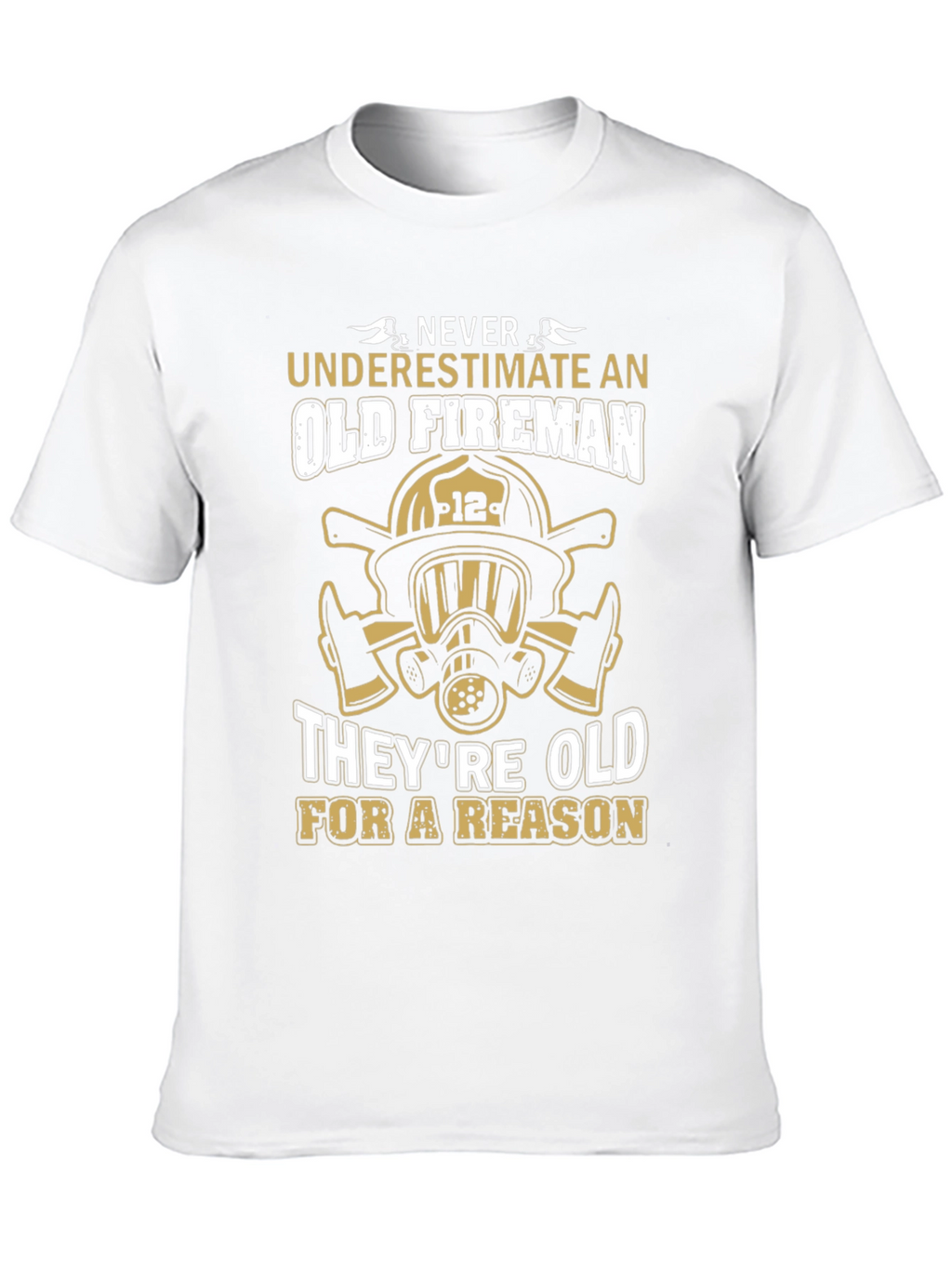 Old Fireman T-Shirt - Black Graphic Tee