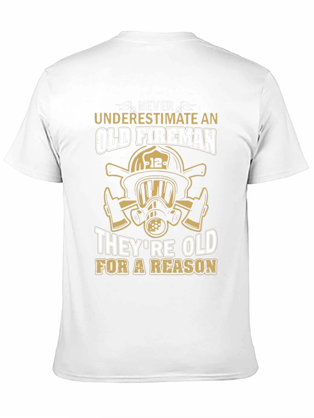 Old Fireman T-Shirt - Black Graphic Tee