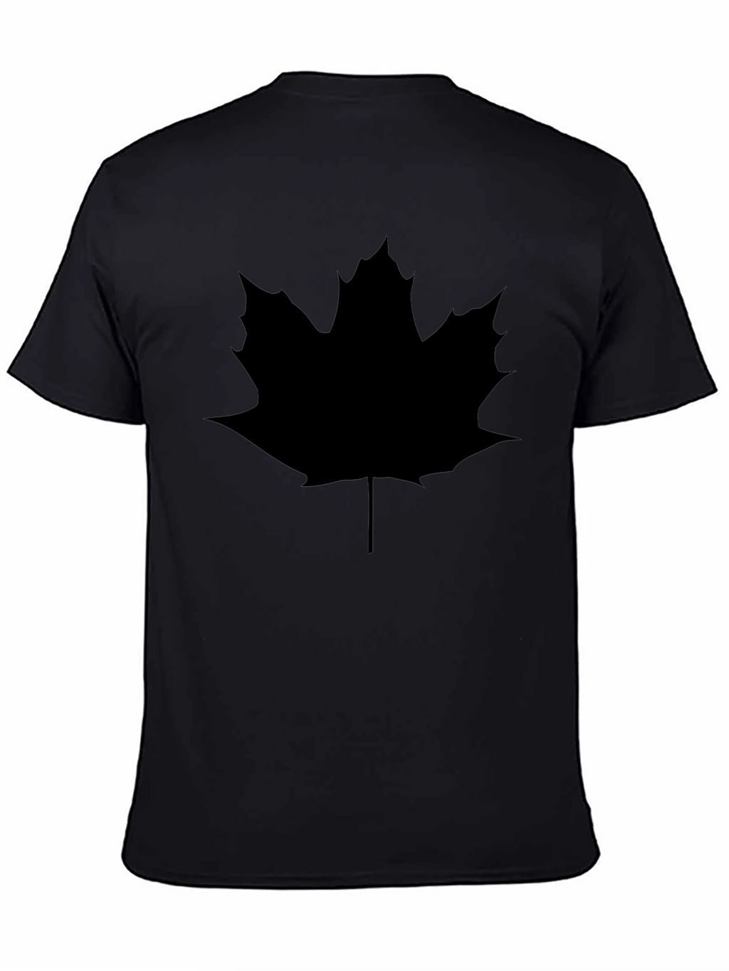 Maple Leaf Graphic Tee - Casual Black Shirt