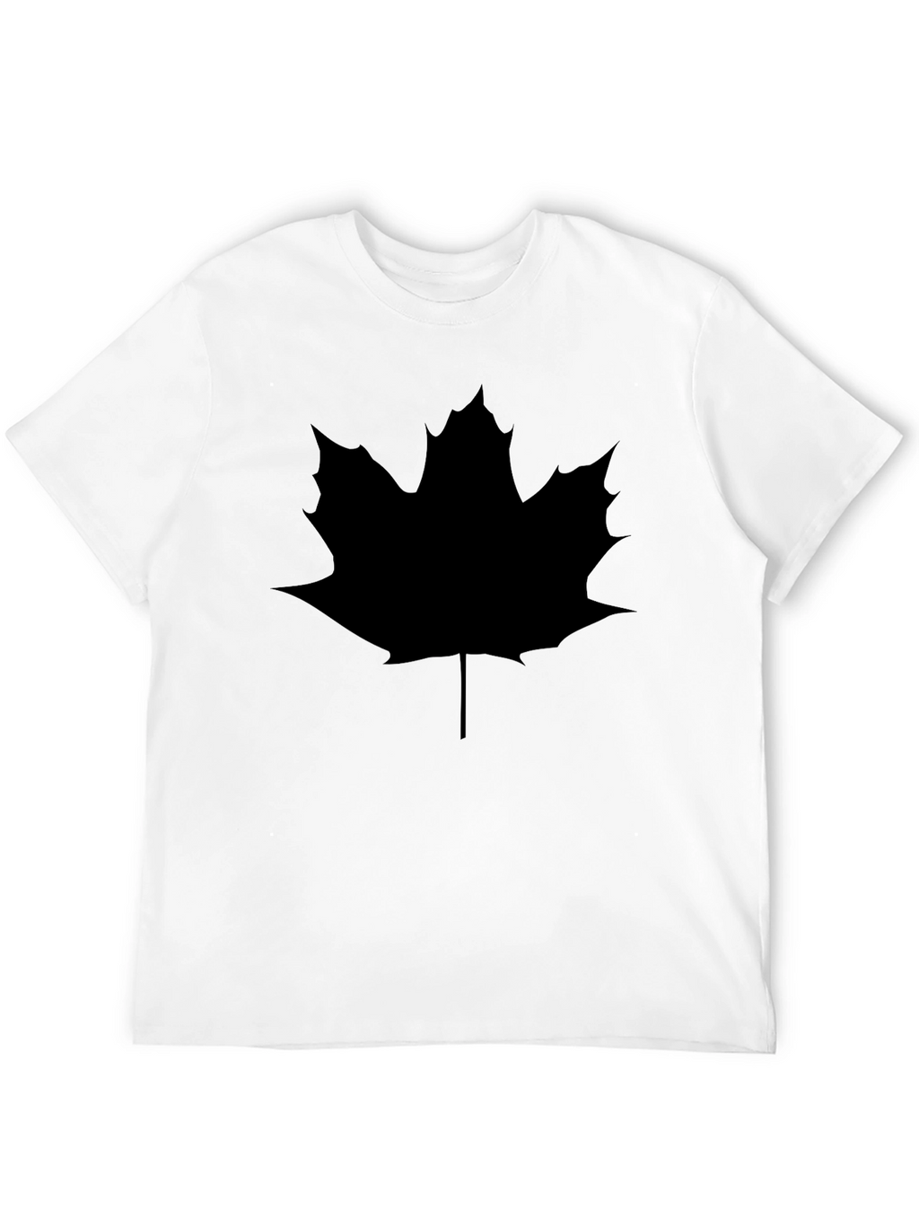 Maple Leaf Graphic Tee - Casual Black Shirt