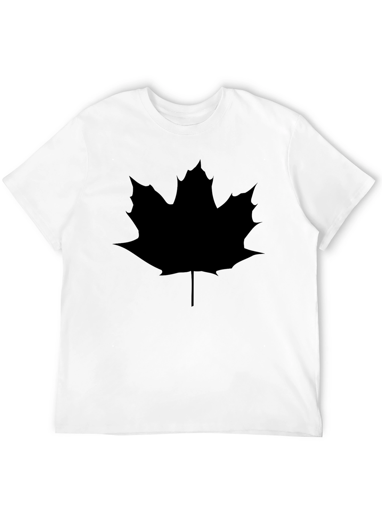 Maple Leaf Graphic Tee - Casual Black Shirt