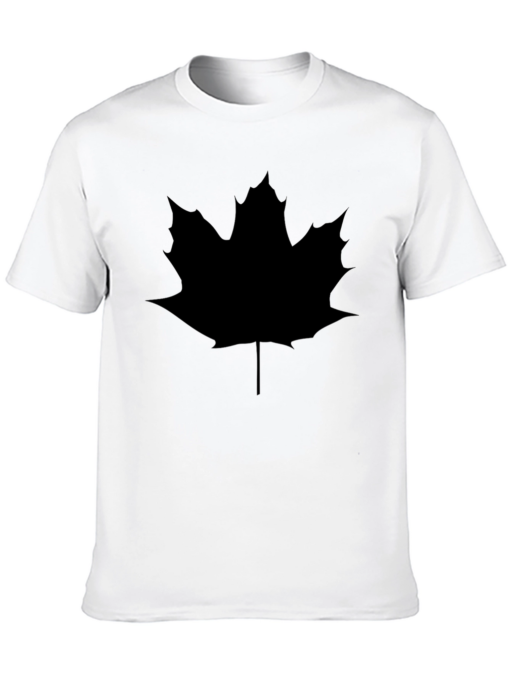 Maple Leaf Graphic Tee - Casual Black Shirt