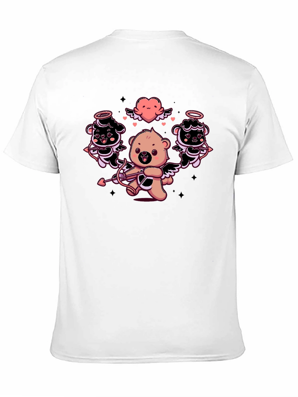 Cupid Bears Graphic Tee - Black