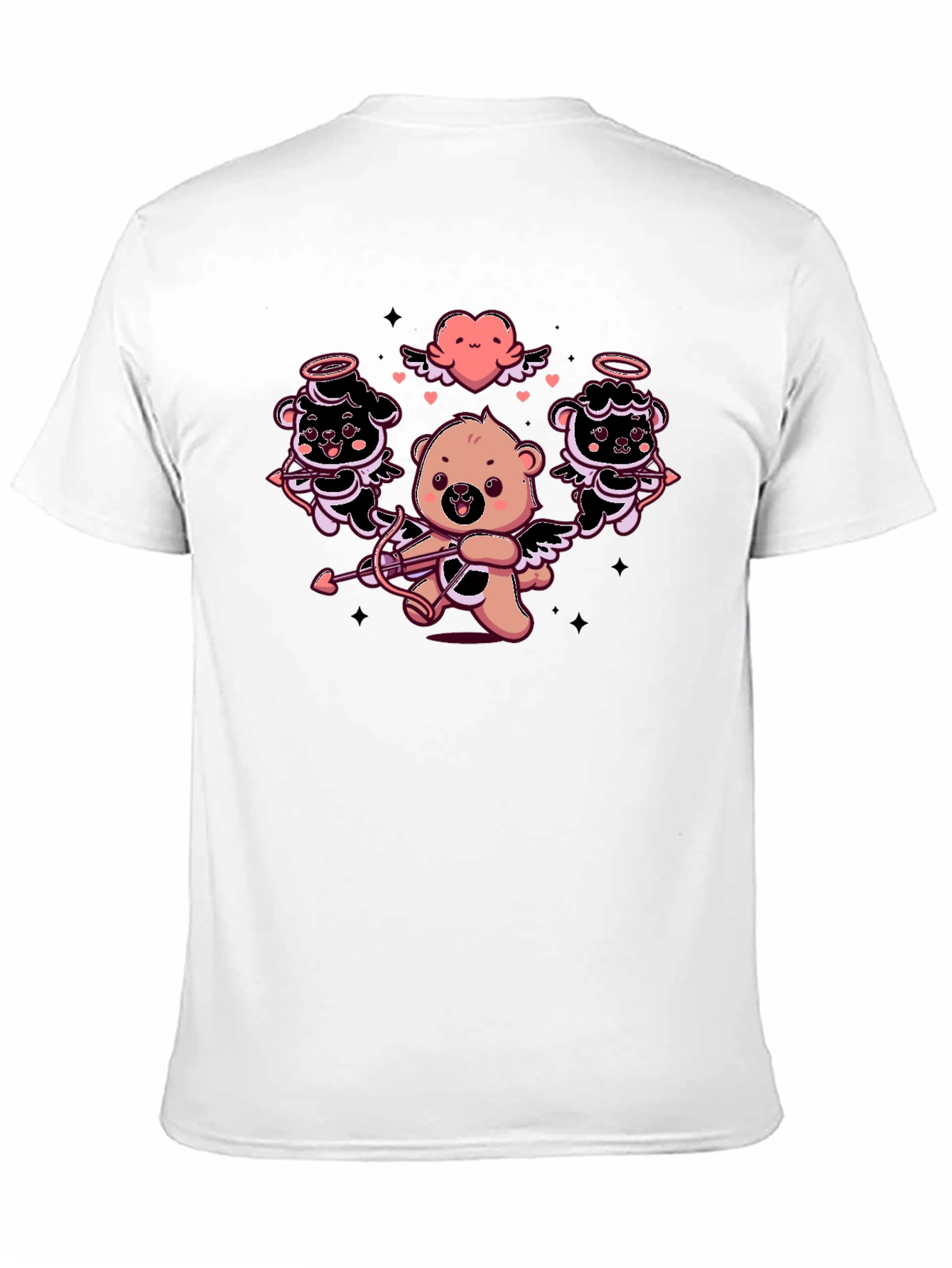 Cupid Bears Graphic Tee - Black