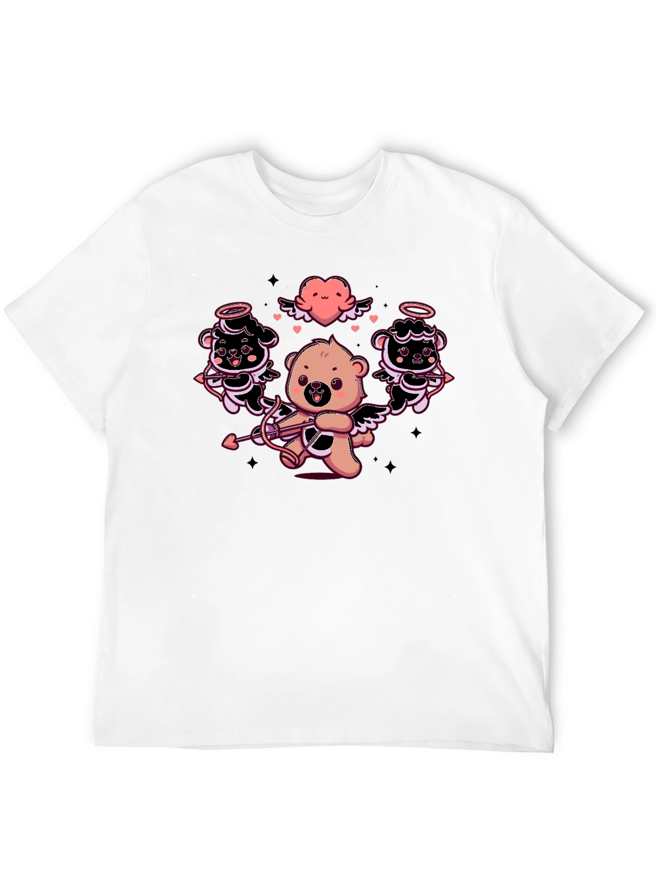 Cupid Bears Graphic Tee - Black