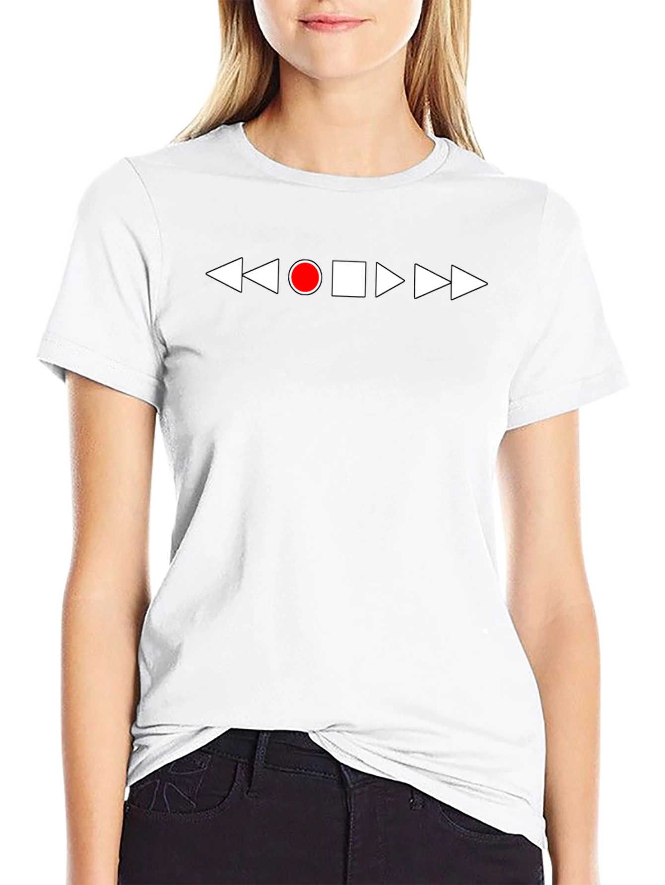 Playback Control T-Shirt - Black Graphic Tee