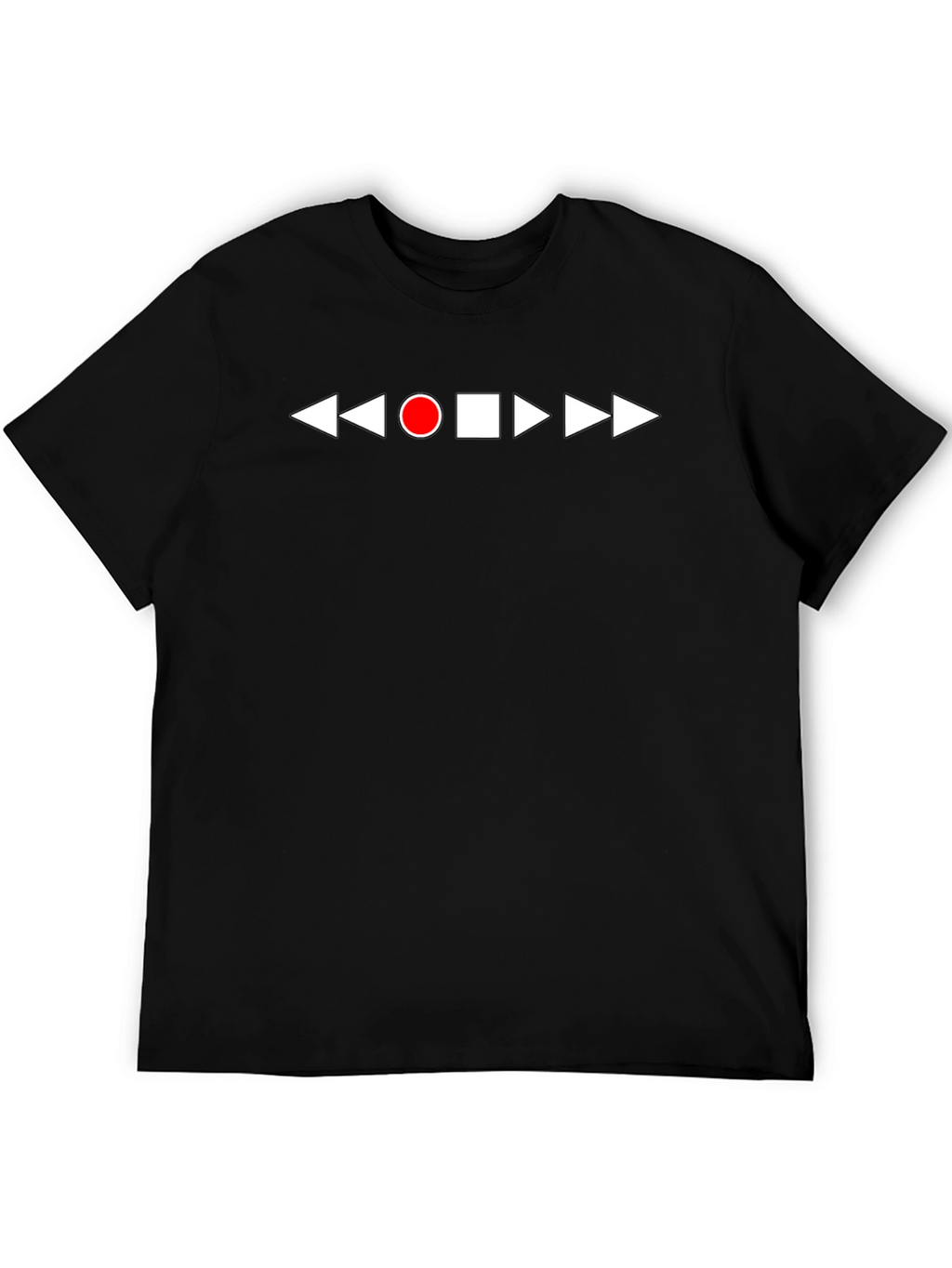 Playback Control T-Shirt - Black Graphic Tee