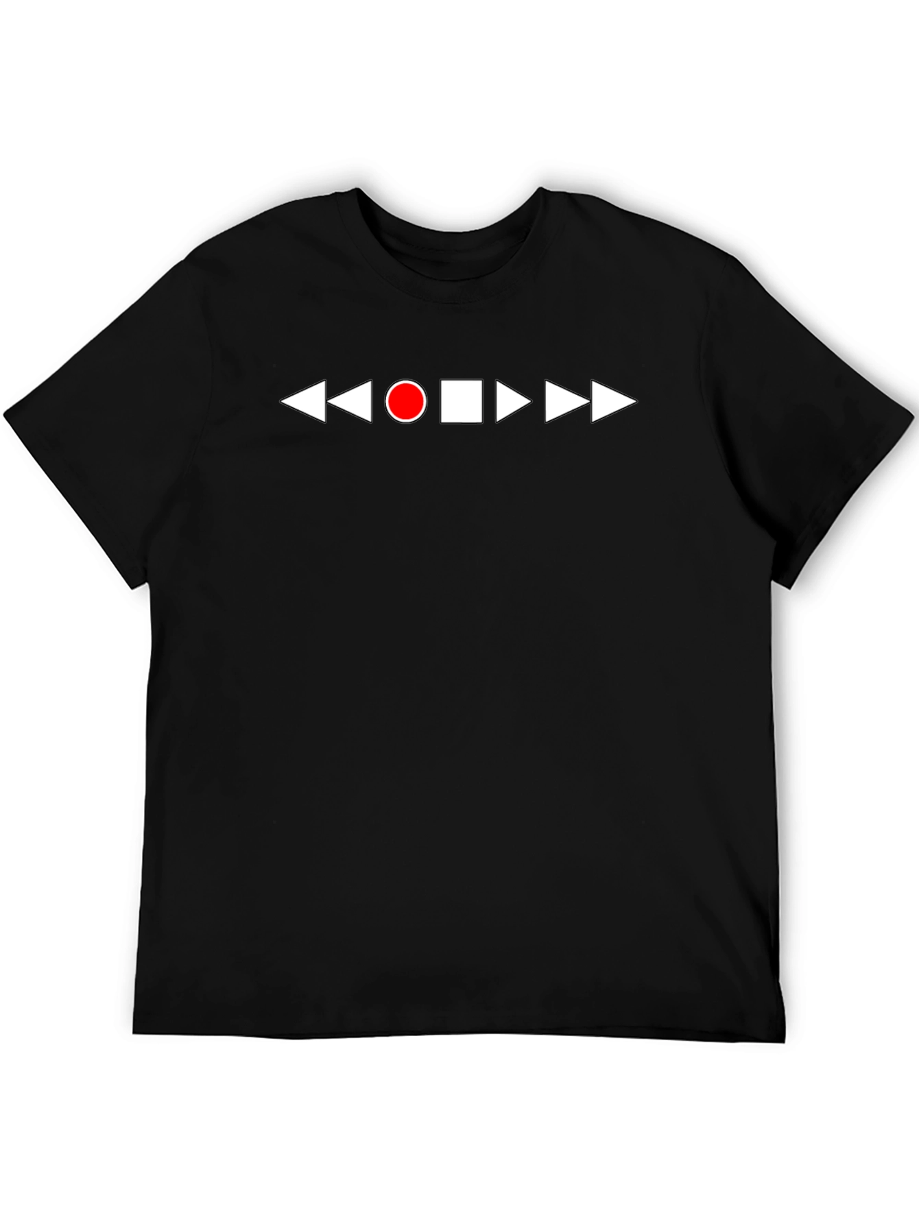 Playback Control T-Shirt - Black Graphic Tee