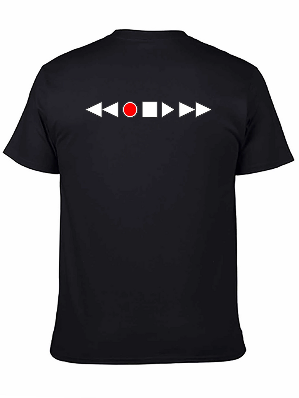 Playback Control T-Shirt - Black Graphic Tee