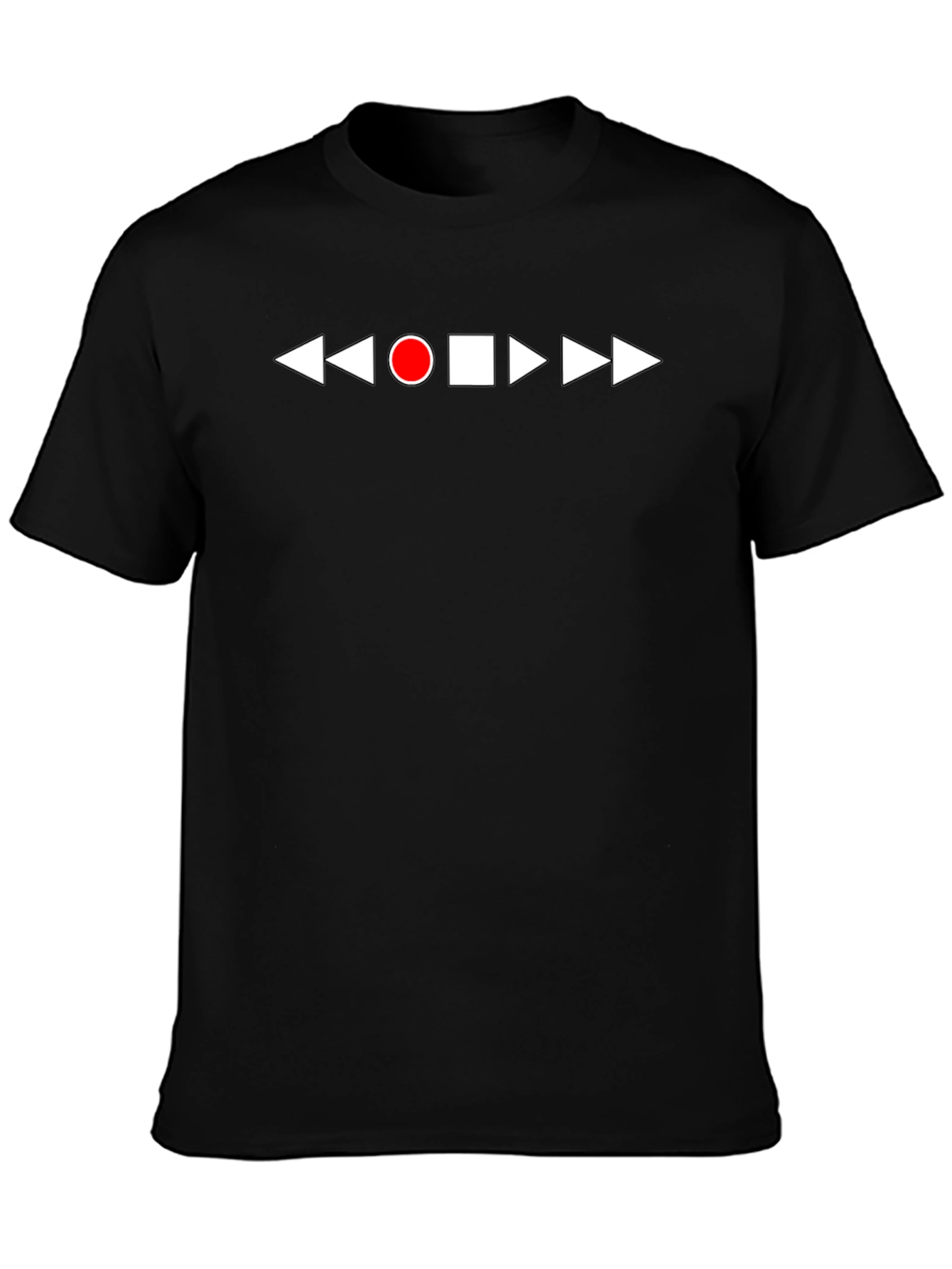 Playback Control T-Shirt - Black Graphic Tee