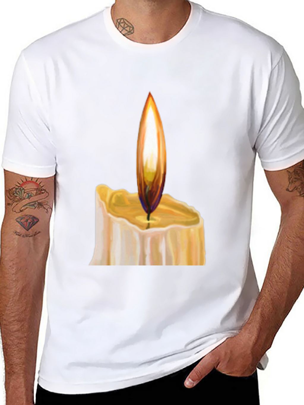 Candlelight Graphic Black T-Shirt