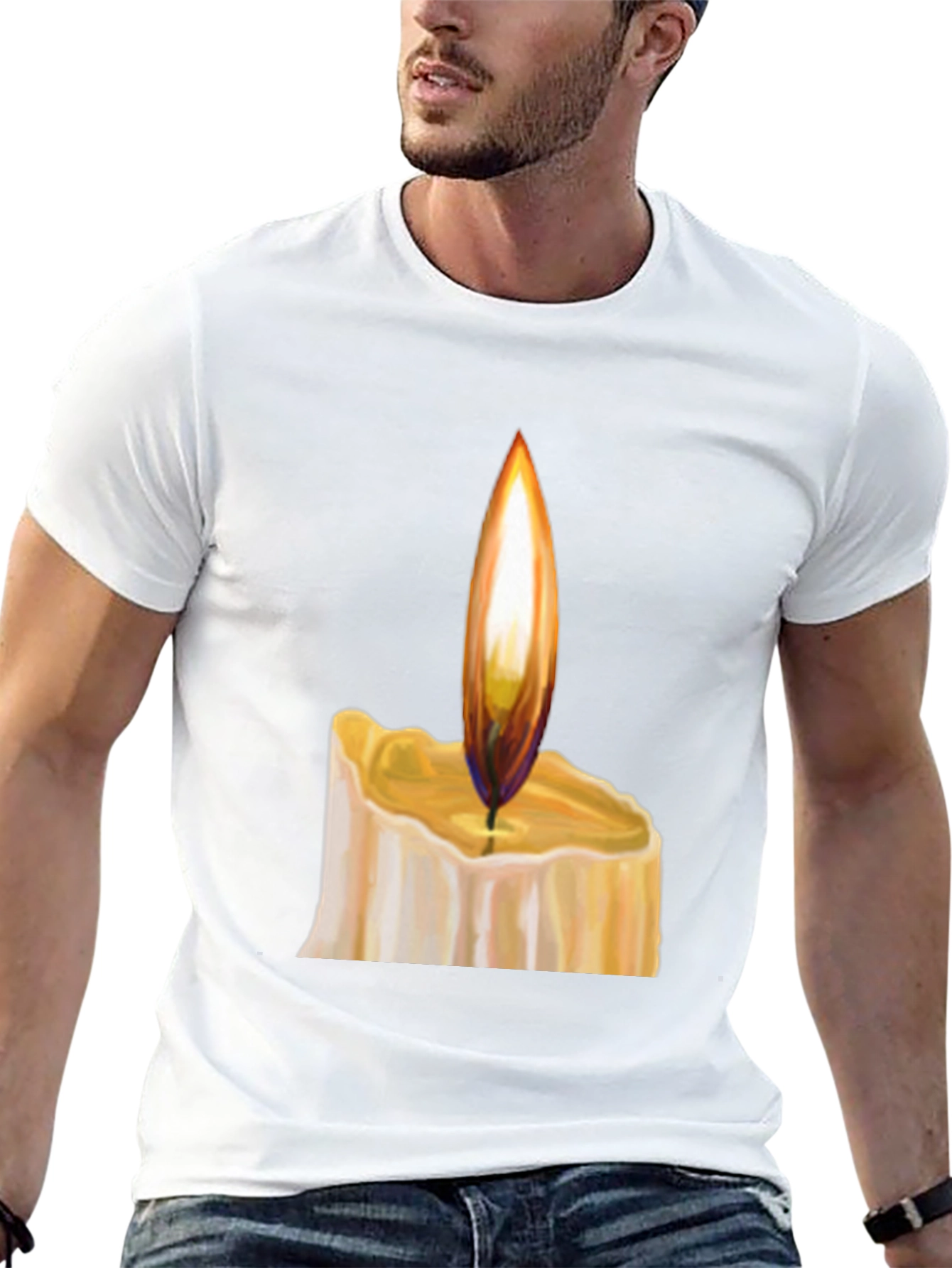 Candlelight Graphic Black T-Shirt