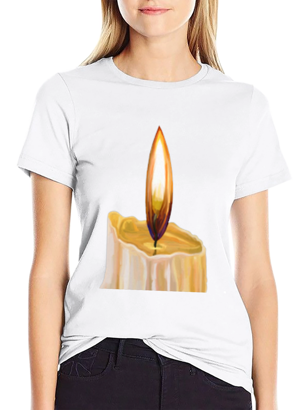 Candlelight Graphic Black T-Shirt