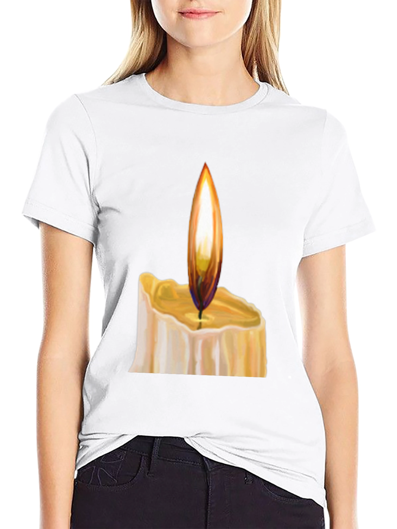 Candlelight Graphic Black T-Shirt