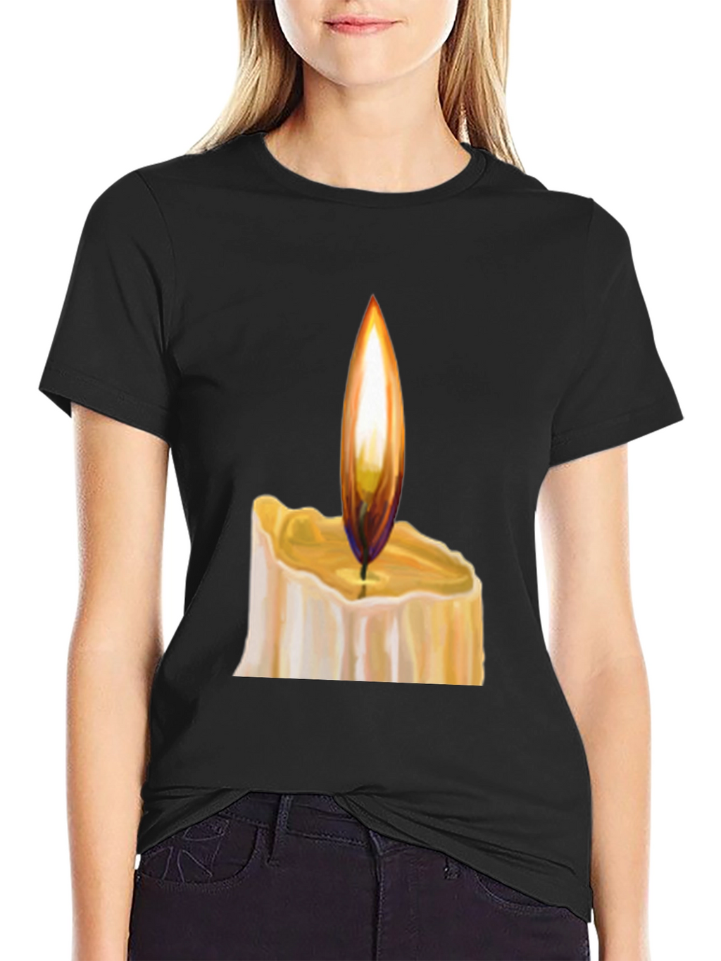 Candlelight Graphic Black T-Shirt