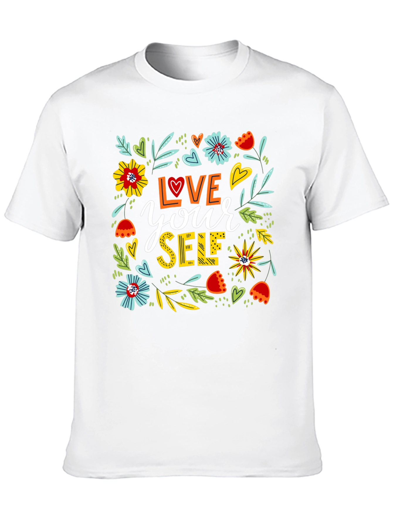 Love Yourself Floral Graphic T-Shirt