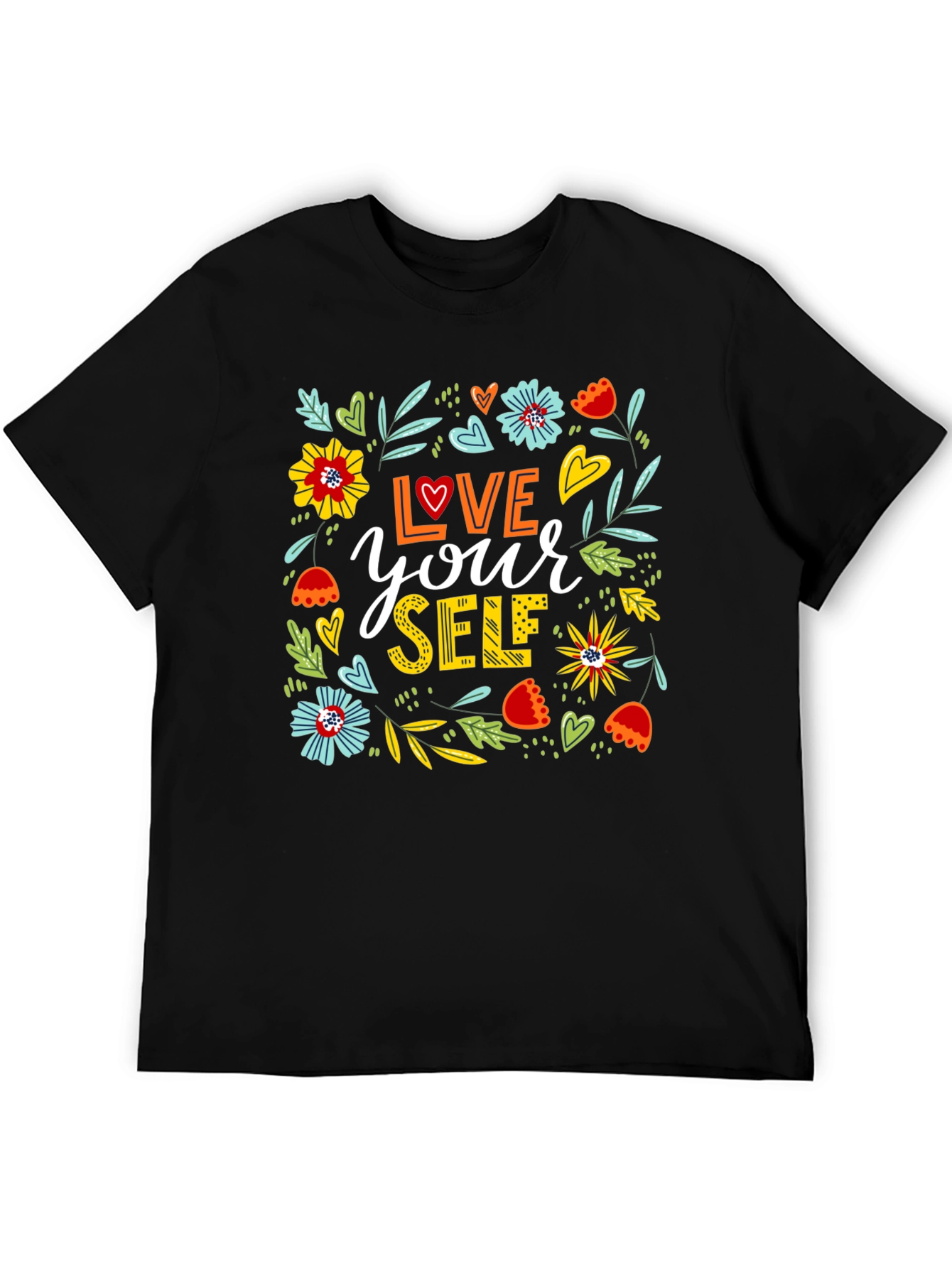 Love Yourself Floral Graphic T-Shirt