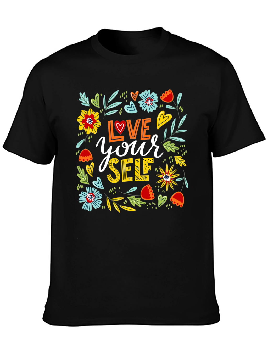 Love Yourself Floral Graphic T-Shirt