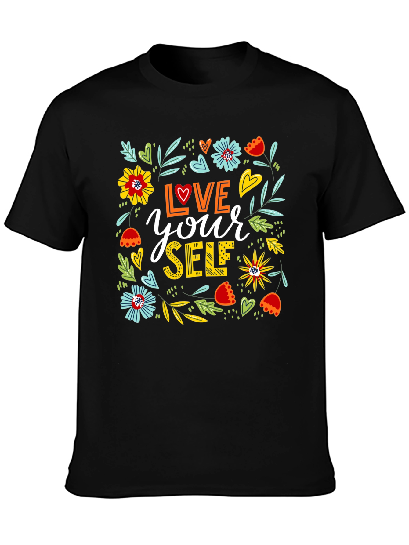 Love Yourself Floral Graphic T-Shirt