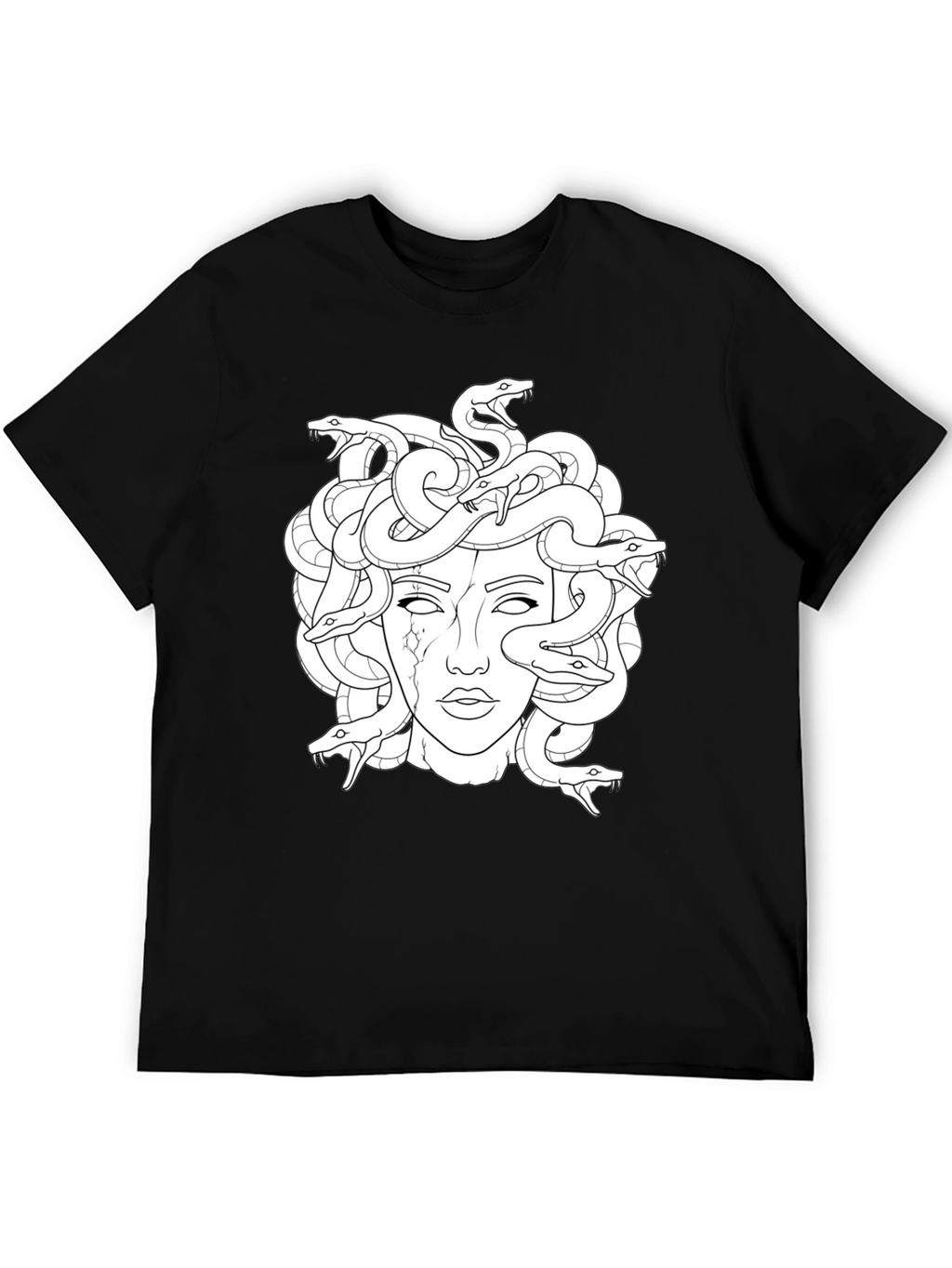 Medusa Graphic Print Black T-Shirt