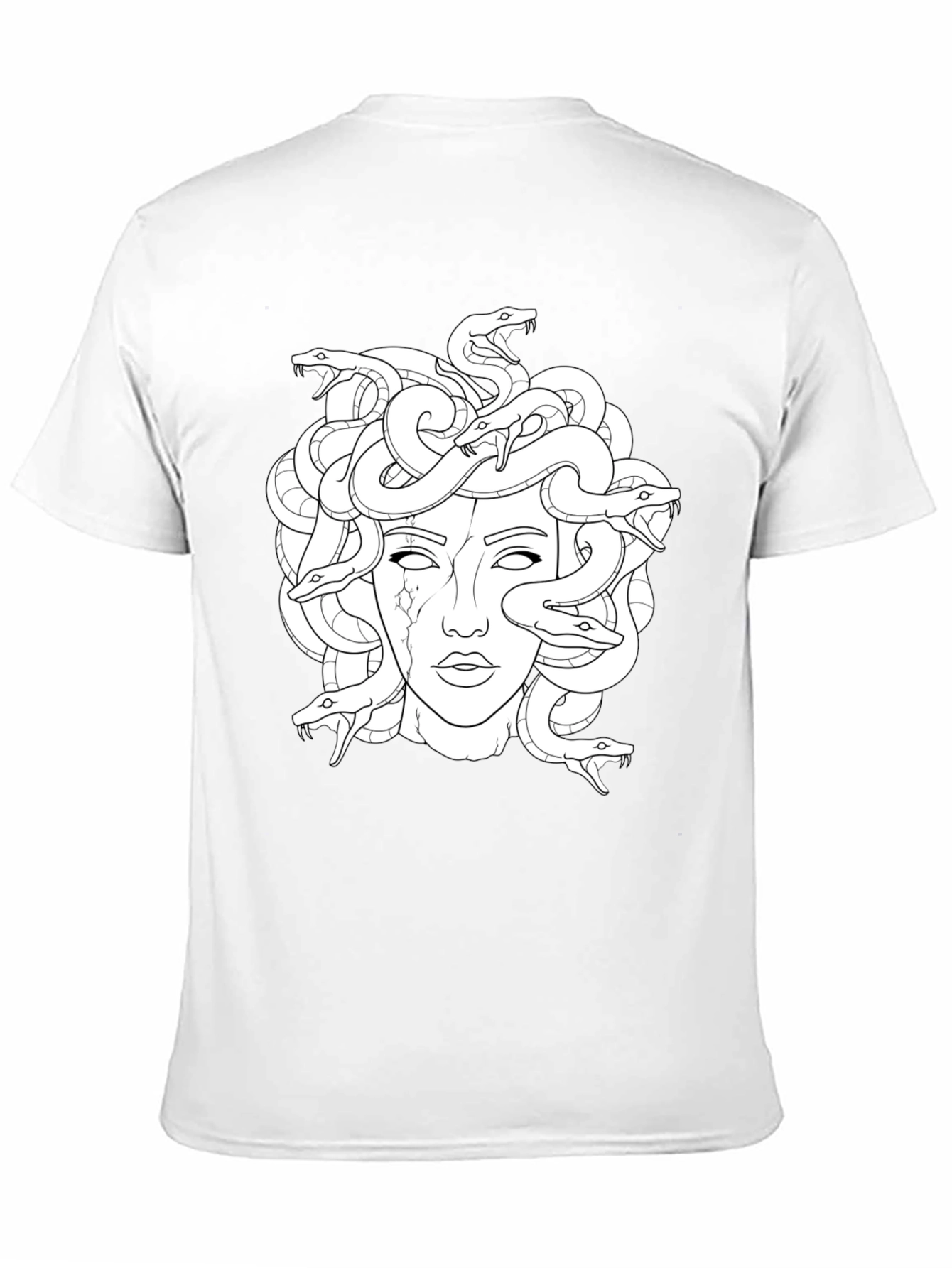 Medusa Graphic Print Black T-Shirt
