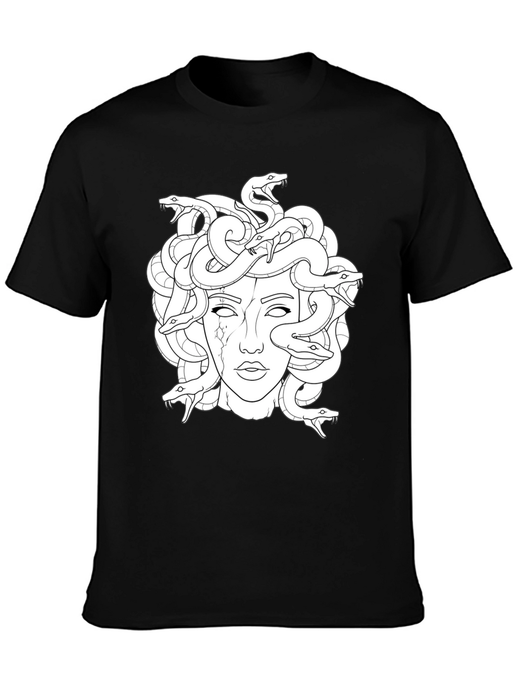 Medusa Graphic Print Black T-Shirt