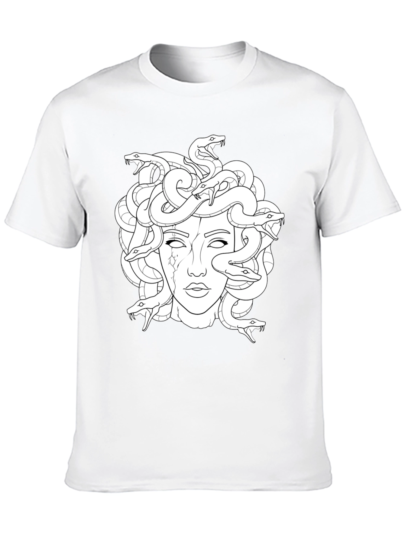 Medusa Graphic Print Black T-Shirt