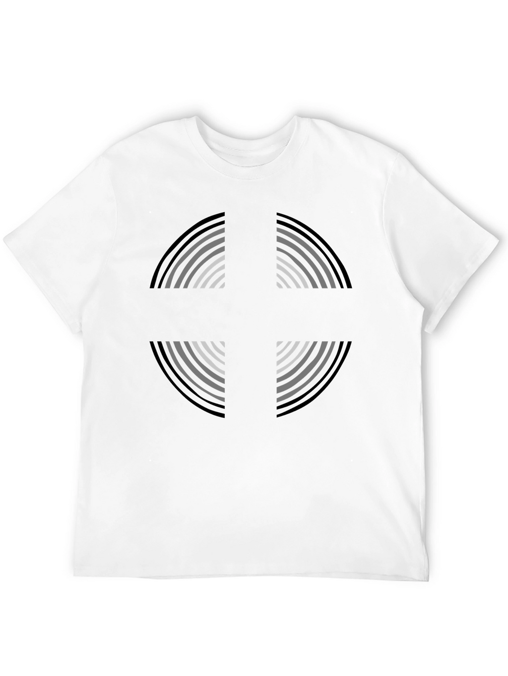 Geometric Cross Graphic Tee - Soft Cotton Comfort