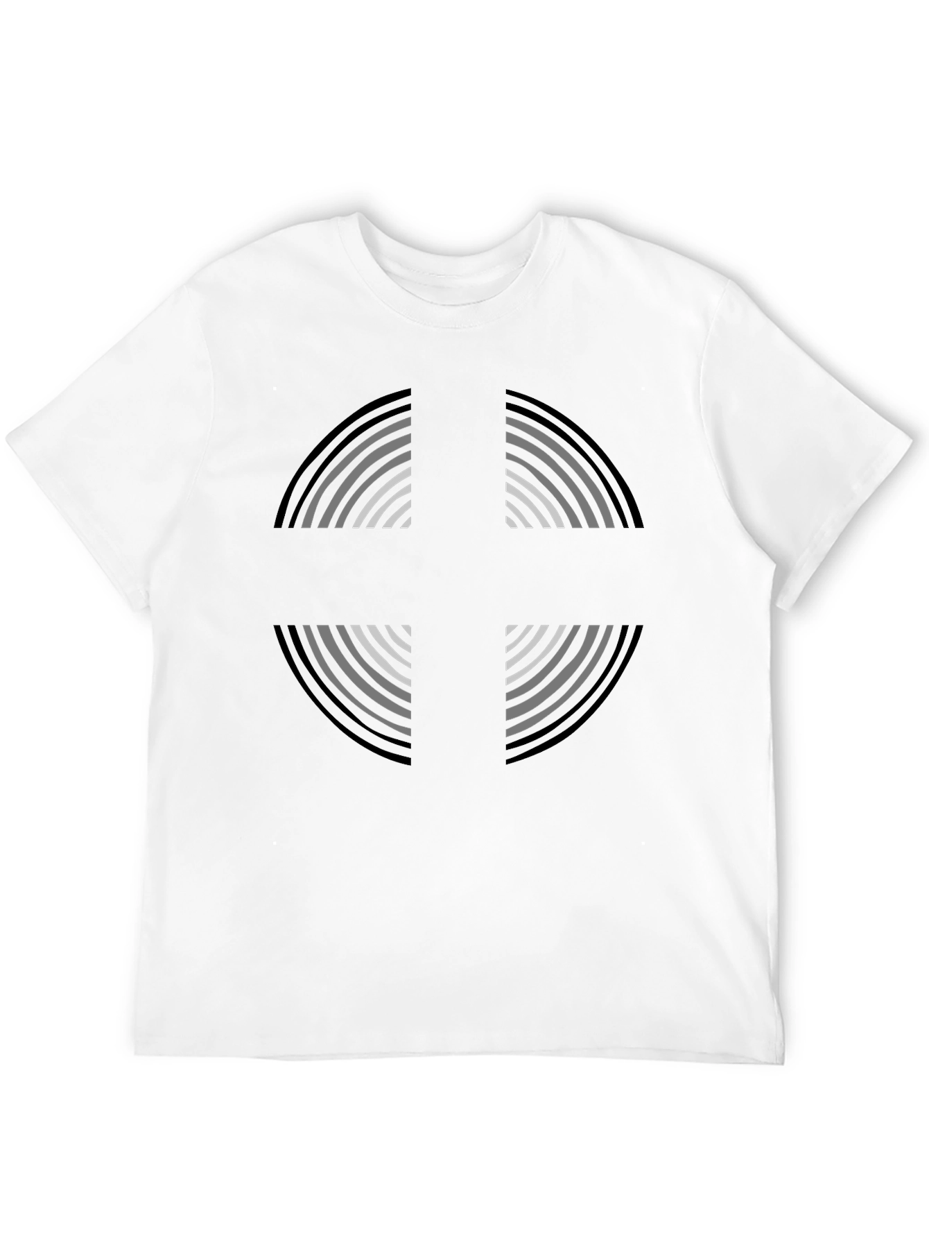 Geometric Cross Graphic Tee - Soft Cotton Comfort